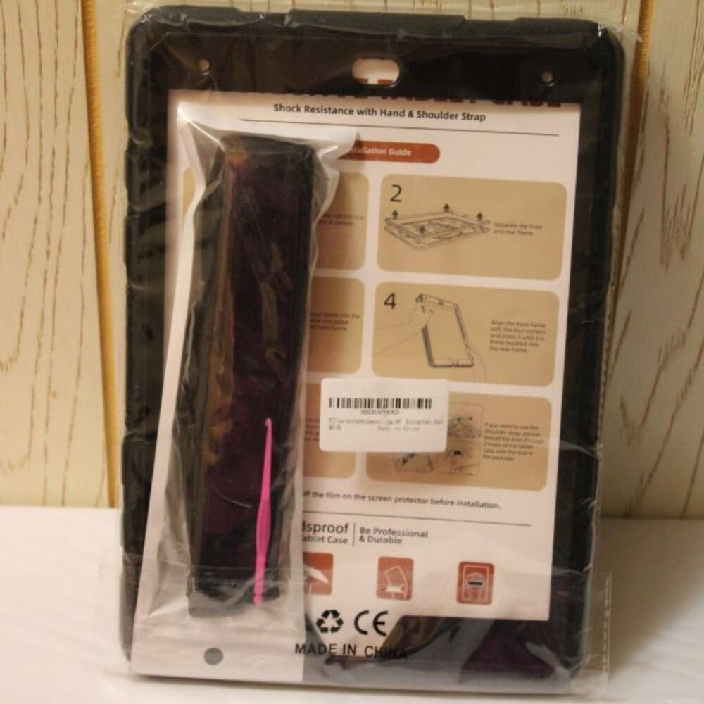 iPad 9th Generation Black Case with Hand & Shoulder Strap - New in Package
